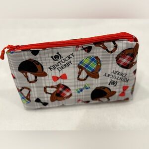 Hand Crafted  Accessory Pouch - Red and Multicolor